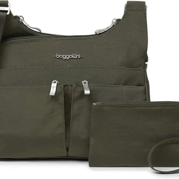 Baggallini Cross Over Crossbody Women 11x8.5 Medium Travel Bag Lightweight  Water